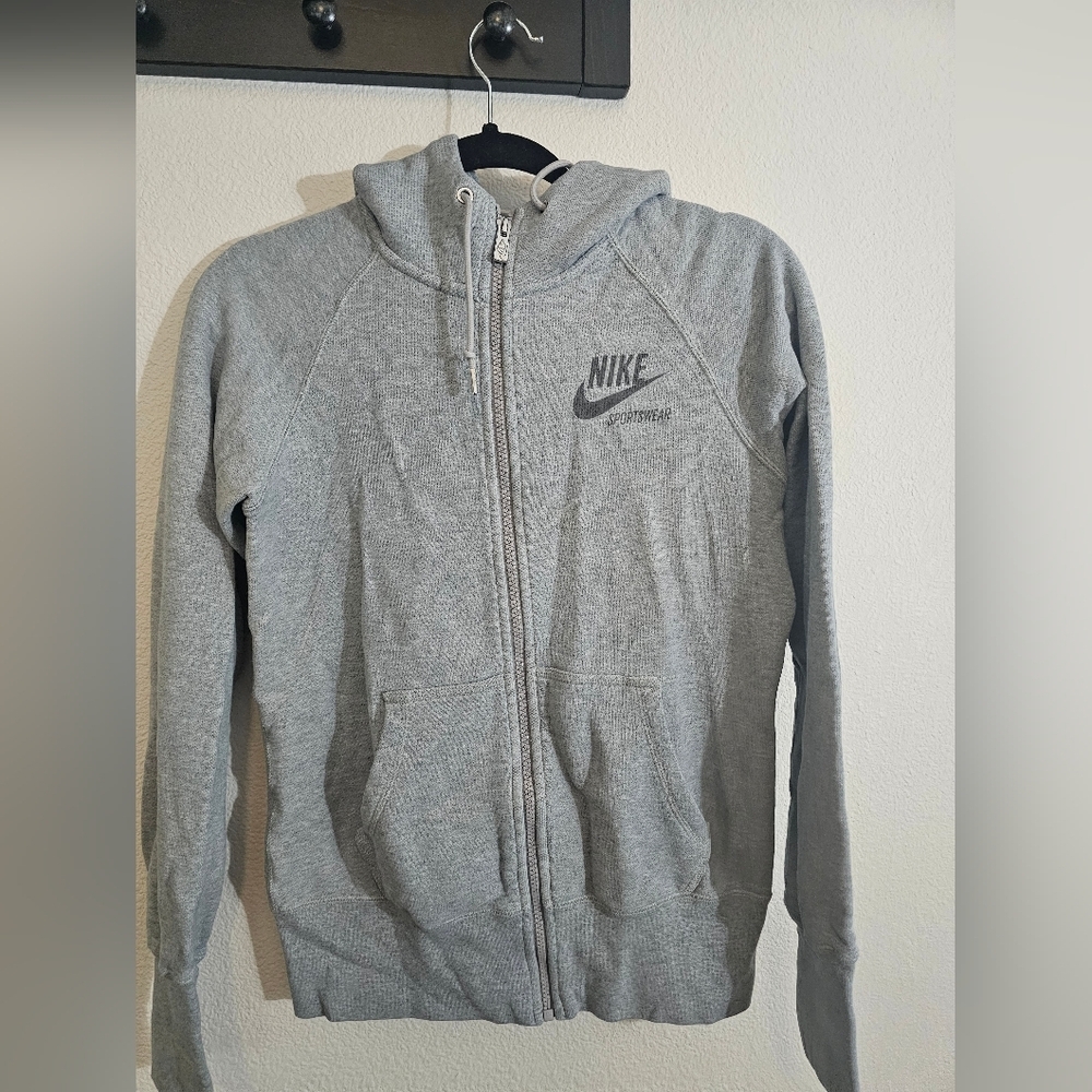 Nike Gray Zip-Up Hoodie - Picture 4 of 9